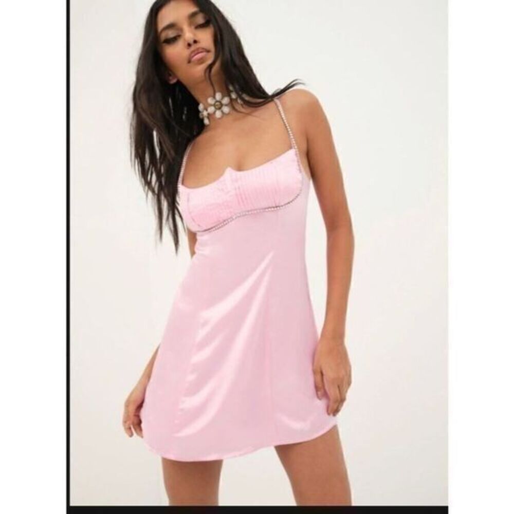 For love and lemons and Elora pink satin dress - Picture 4 of 5